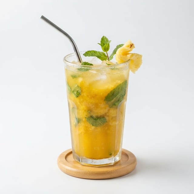 Pineapple with Mint Juice.